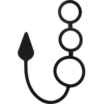 Vibrátor na prostatu Anální kolík se třemi erekčními kroužky
