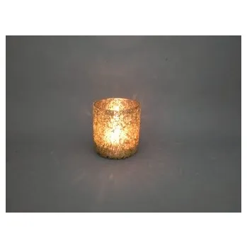 Svícen Kalíšek na svíčku zlatý malý