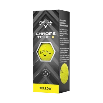 Golfový míček Callaway balls Chrome Tour X 24 - žluté 4-vrstvé 3ks