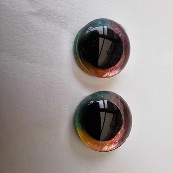 Bezpečnostní oči 12mm glitrové duhové