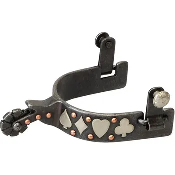 Ostruha Pánské westernové ostruhy WEAVER Card Suit Design Black