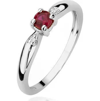 Hodinky Prsten Bonore - Bílé Zlato 585 - Rubín 0-15 Ct 120340