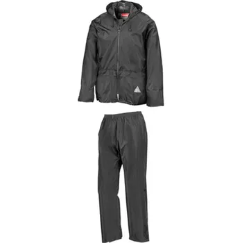 Pláštěnka Result Nepromokavá souprava bunda a kalhoty R095X Black XL