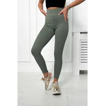 Dámské legíny Tmavě mátové pruhované legíny UNI