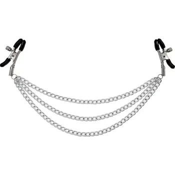 Svorky na bradavky spojené třemi řetízky