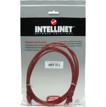 Masážní přístroj PatchCord Cat6 UTP 100% Měď 2 m Červený Intellinet