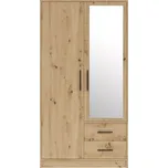 Šatní skříň Smart 100 cm, artisan/zrcadlo