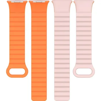 Magnetický Pásek Na Xiaomi Smart Band 8 Pro Barva: Béžovo - Oranžová