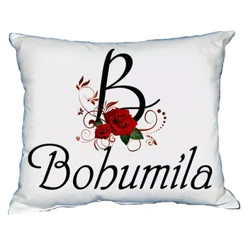 Dekorativní polštářek Polštář s dámským jménem BOHUMILA (polštářek dámské jméno )