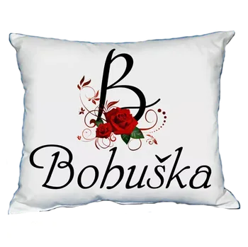 Dekorativní polštářek Polštář s dámským jménem BOHUŠKA (polštářek dámské jméno )