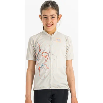 Cyklistické oblečení SPORTFUL Cyklistický dres s krátkým rukávem - CHECKMATE - bílá 12Y