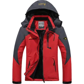 Pánský kabát Pánská zimní hřejivá bunda Barva: Červená, Velikost: 3XL