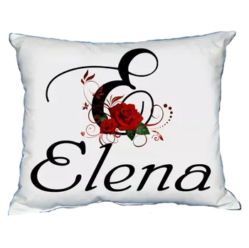 Dekorativní polštářek Polštář s dámským jménem ELENA Černý (polštářek dámské jméno )