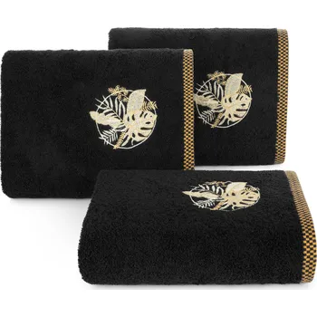 Ručník FROTÉ RUČNÍK PALMS 70X140 CM ČERNÁ