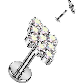 Piercing Šperky4U Piercing do brady - labreta TITAN - TIT1263AB-1208