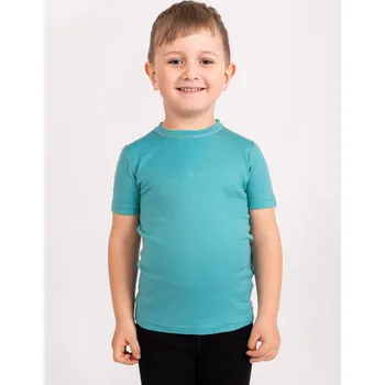 Dětské merino triko s krátkým rukávem Nature, Aqua Velikost: 146/152