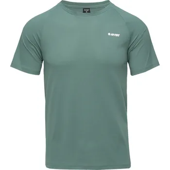 Pánské tričko Pánské Tričko s krátkým rukávem HI-TEC MAKKIO M000212345 – Zelená S