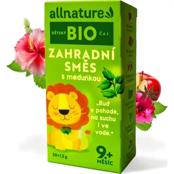 Čaj Allnature BIO Dětský čaj Zahradní směs s meduňkou, 20 x 1,5 g