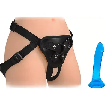 Připínací penis Strap-on s malým úzkým penisem - 14 cm