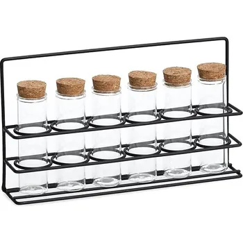 Dóza na potraviny ZELLER Stojan na koření 6 × 55 ml skleněné dózy