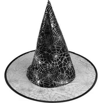 Karnevalový kostým Stoklasa Karnevalový klobouk čarodějnický Černo-stříbrná