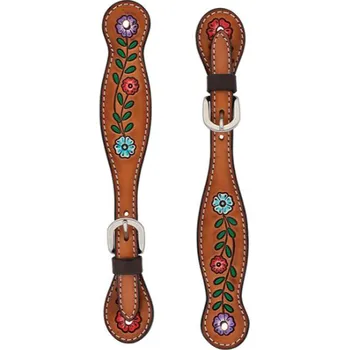 Ostruha Dámské ostruhové řemínky WEAVER Turquoise Cross Floral Vine