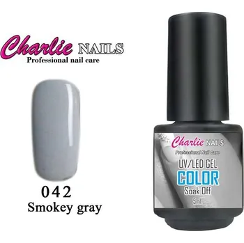 Charlie UV/LED Gel lak 5ml. č.42 šedý Smoke gray