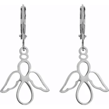 Módní doplněk JSB bijoux s.r.o. Ocelové náušnice klapky obrysový anděl bez krystalů