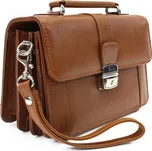 Arwel Kožená etue se sklápěcím registrem a držadlem - česká výroba; světle hnědá