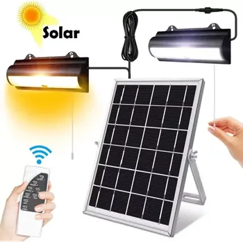 Venkovní osvětlení Solární nástěnné světlo teplá bílá 2x (Solární LED světlo s dálkovým ovladačem)