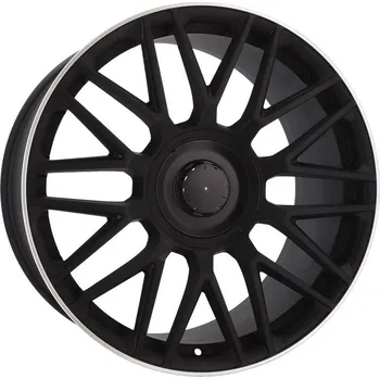 Auto-moto Alu kola Racing Line FE230, 20x8.5 5x112 ET38, černá matná + leštěný límec (zátěžová) vhodné pro Mercedes S W222 (2014-2020)