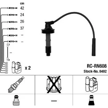 Zapalovací kabel Sada kabelů pro zapalování NGK RC-RN608