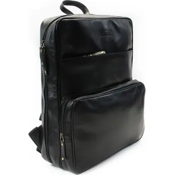 Městský batoh Černý pánský kožený batoh 311-1550-60