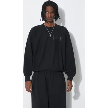 Pánské oblečení Bavlněná mikina Aries Premium Temple Sweatshirt pánská, černá barva, s potiskem, COAR20000, M, 99X