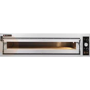 Příprava pizzy Pizza pec elektrická, manuální ovládání, šamotová modulová pec, široký, 6x 40 cm, 4x 600x400 mm, 1540x985x410 mm | RESTO QUALITY, BAKE 6/L