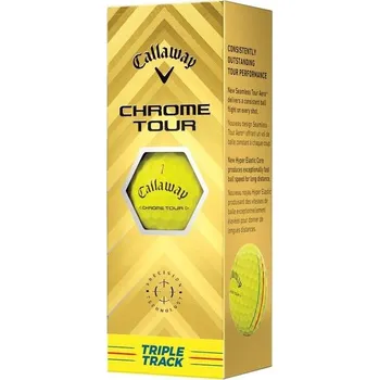Golfový míček Callaway balls Chrome Tour 24 - Triple Track žluté 4-vrstvé 3ks