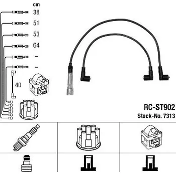 Zapalovací kabel Sada kabelů pro zapalování NGK RC-ST902