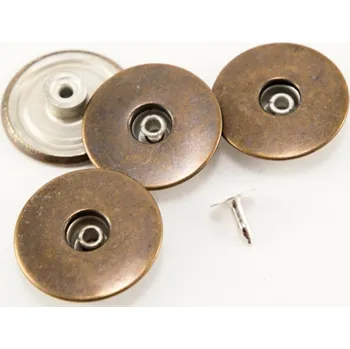 Knoflík Narážecí knoflík - staromosazná - průměr 2,5 cm