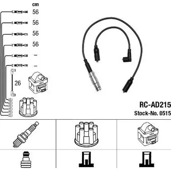Zapalovací kabel Sada kabelů pro zapalování NGK RC-AD215