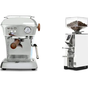 Kávovar Ascaso Dream PID, leštěný hliník + Eureka Mignon Libra, CR white