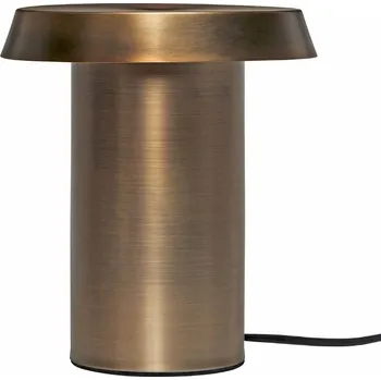 Lampička Mosazná kovová stolní LED lampa Hübsch Keen