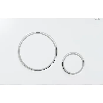 Splachovací tlačítko kielle Gemini II - Ovládací tlačítko splachování, lesklá bílá / chrom