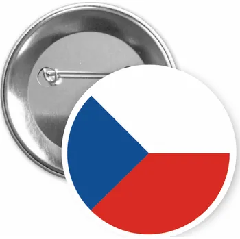 ON-DESIGN Placka s českou vlajkou 32 mm Typ buttonu: špendlík