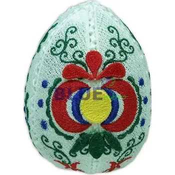 Velikonoční dekorace Vyšívané vajíčko s lidovým vzorem č.4-2