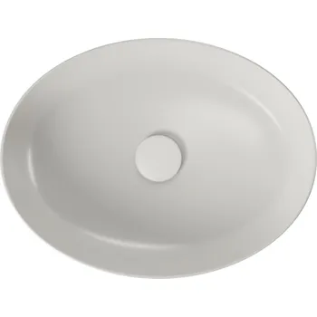 Umyvadlo kielle Idolio - Umyvadlo na desku 50x38 cm, šedá, oválné