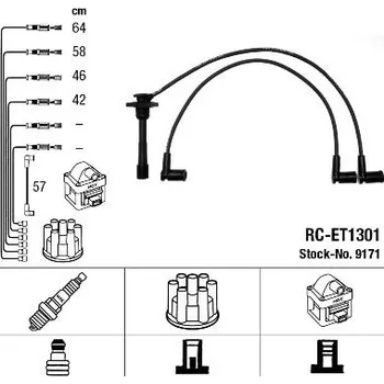 Zapalovací kabel Sada kabelů pro zapalování NGK RC-ET1301