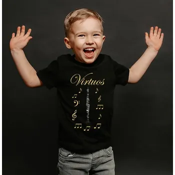 Chlapecké tričko STRIKER Dětské tričko virtuos klarinet Dětská velikost: 8 let