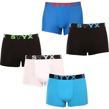 Boxerky 5PACK pánské boxerky Styx sportovní guma vícebarevné (5G0912179) S Možnost vrácení zboží ZDARMA do 120 dnů!
