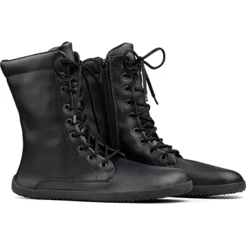 Dámská zimní obuv Ahinsa Shoes Dámské (pod)zimní barefoot boty Jaya na zip černé 43