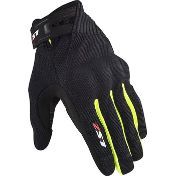 Rukavice LS2 DART 2 MAN GLOVES BLACK H-V YELLOW - XL